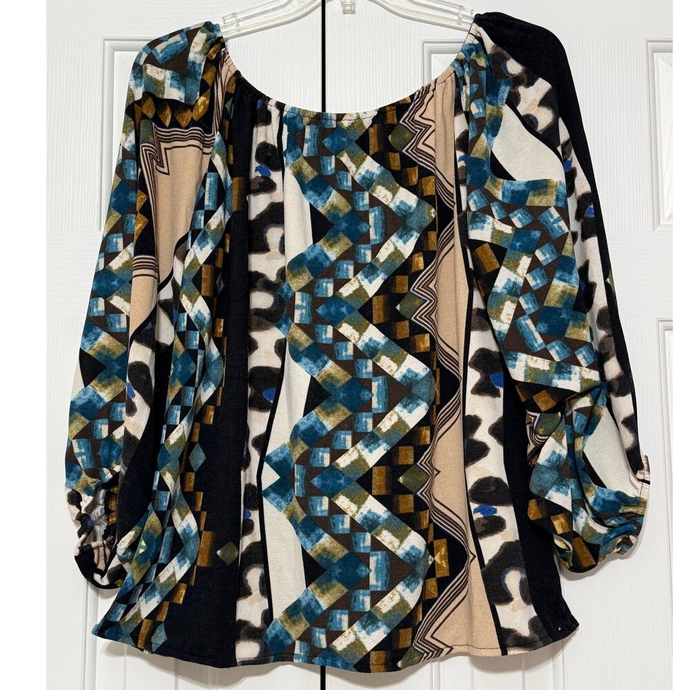 Emma Rose Blousy Sweater Knit Top, Size L